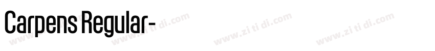 Carpens Regular字体转换 Carpens Regular字体转换